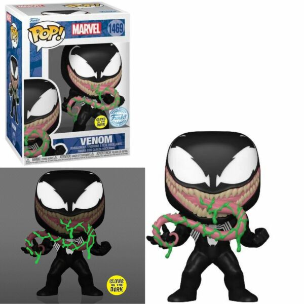 Funko Pop Marvel Venom With Ooze 1469 Exc Glows In The Dark