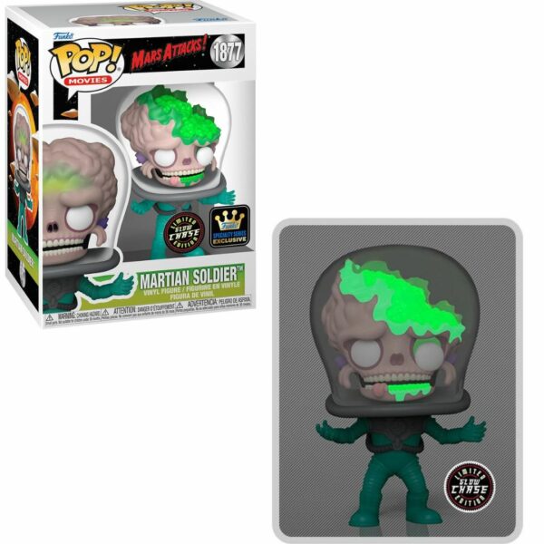 Funko Pop Mars Attacks Martian Soldier 1877 Limited Glow Chase